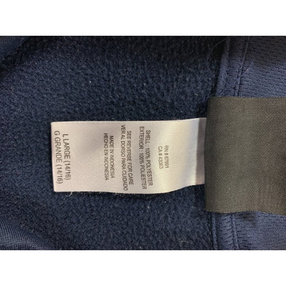 New England Patriots 1/4 Zip Fleece Lined Pullover (Youth Large 14/16) Blue - Picture 5 of 12